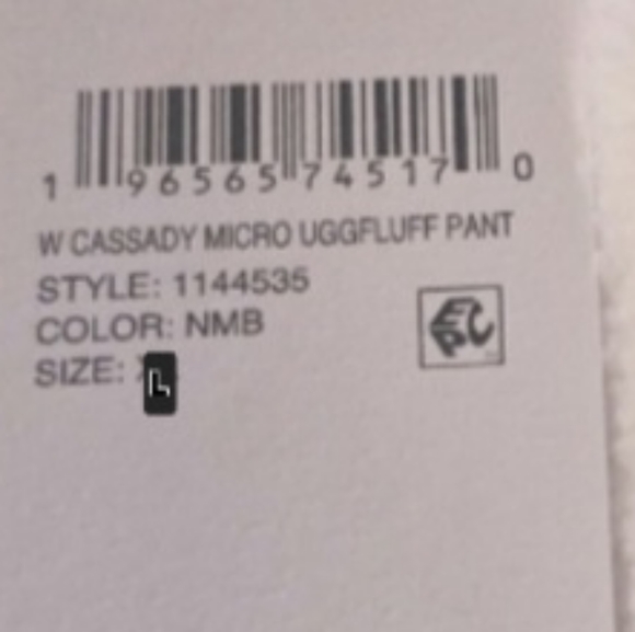 UGG Cassady Micro Uggfluff Pants (Nimbus)  NWT - Picture 3 of 4